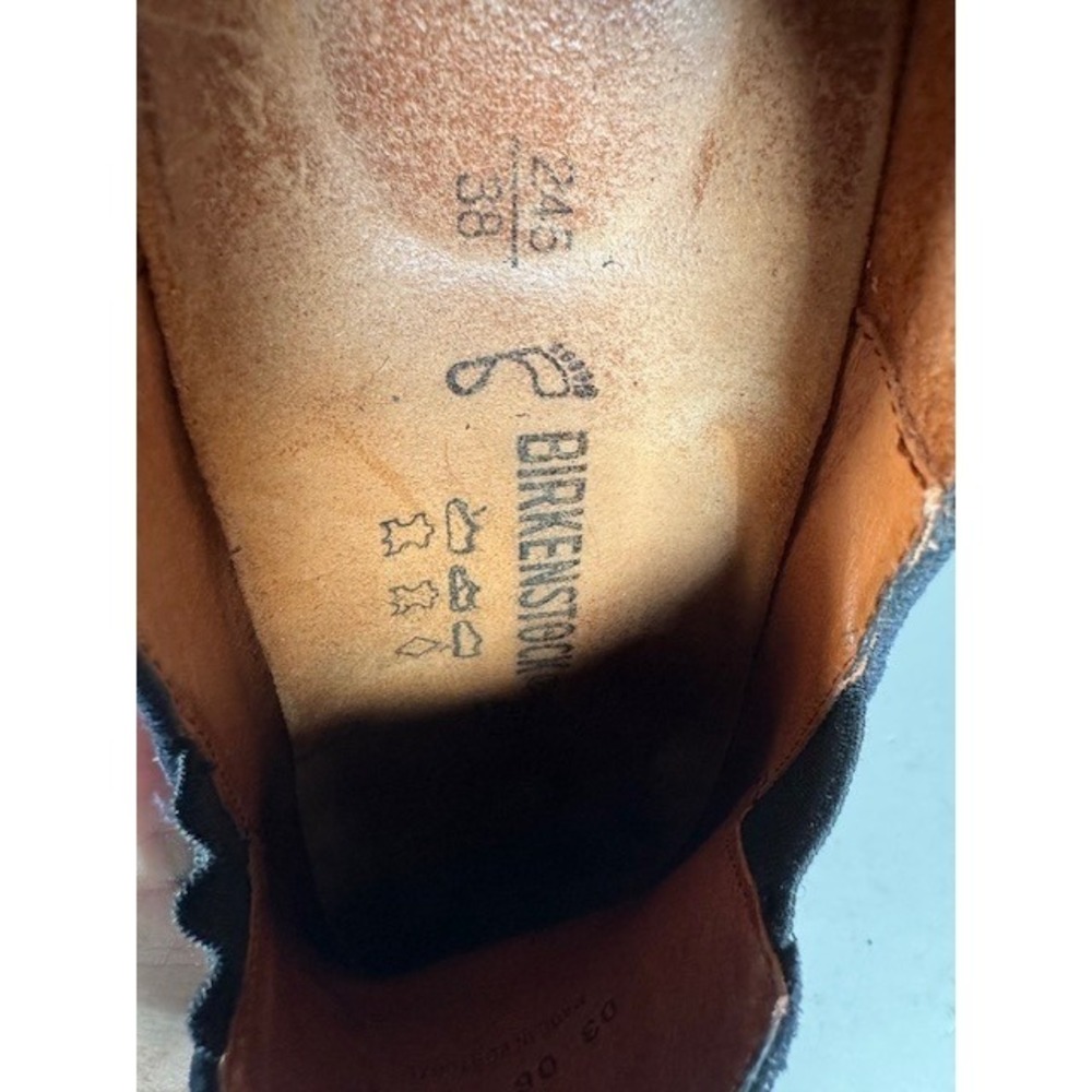 Birkenstock Slip On Shoes Women Navy Suede Comfort Loafers Size 38 / 7.5 - Picture 10 of 14